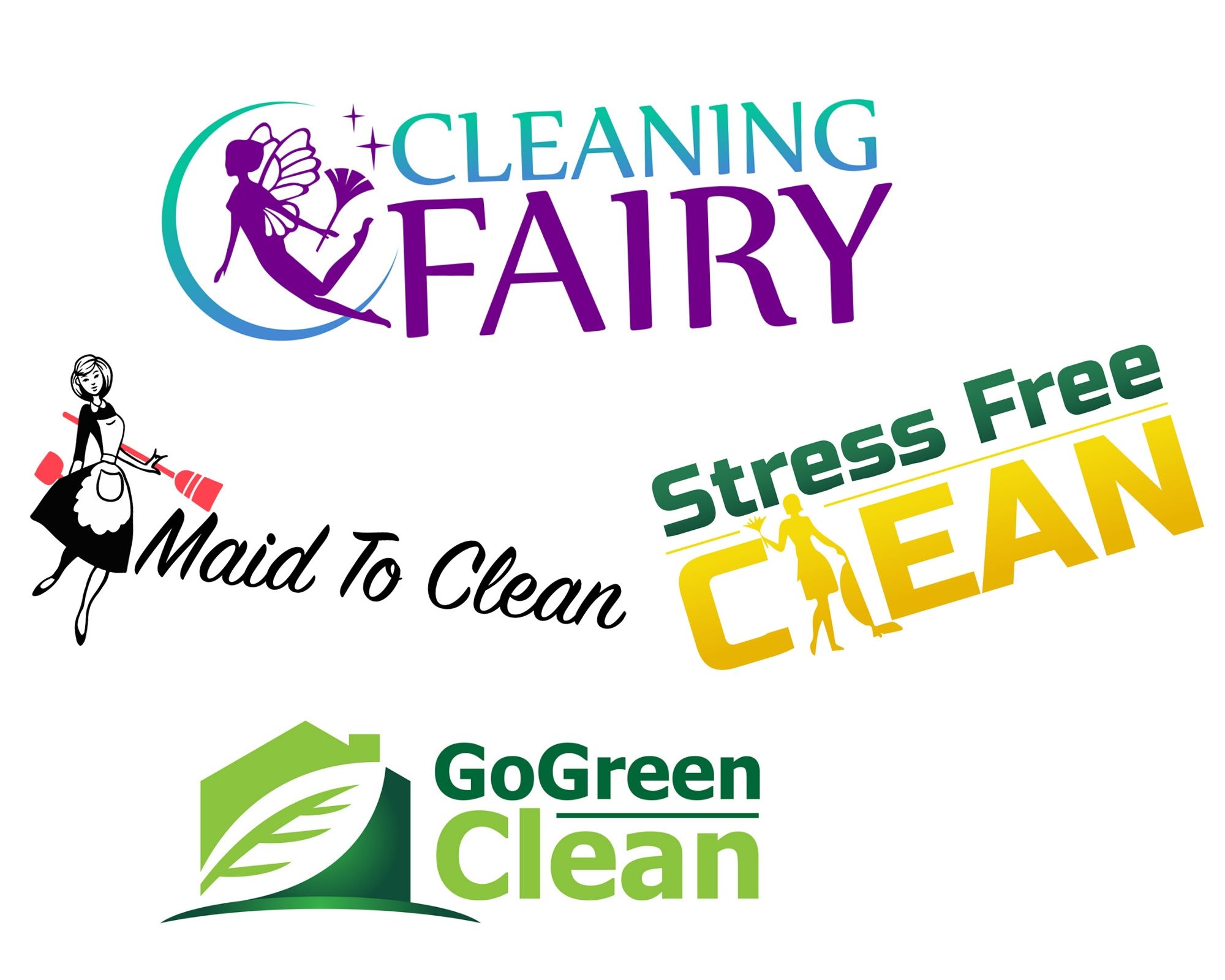 House Cleaning & Maid Business Logo Design House Cleaning University